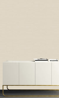Ivory Hemp Weave Textured Vinyl Commercial Wallpaper C7692