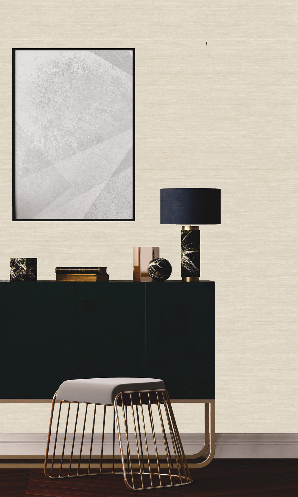 Ivory Hemp Weave Textured Vinyl Commercial Wallpaper C7692