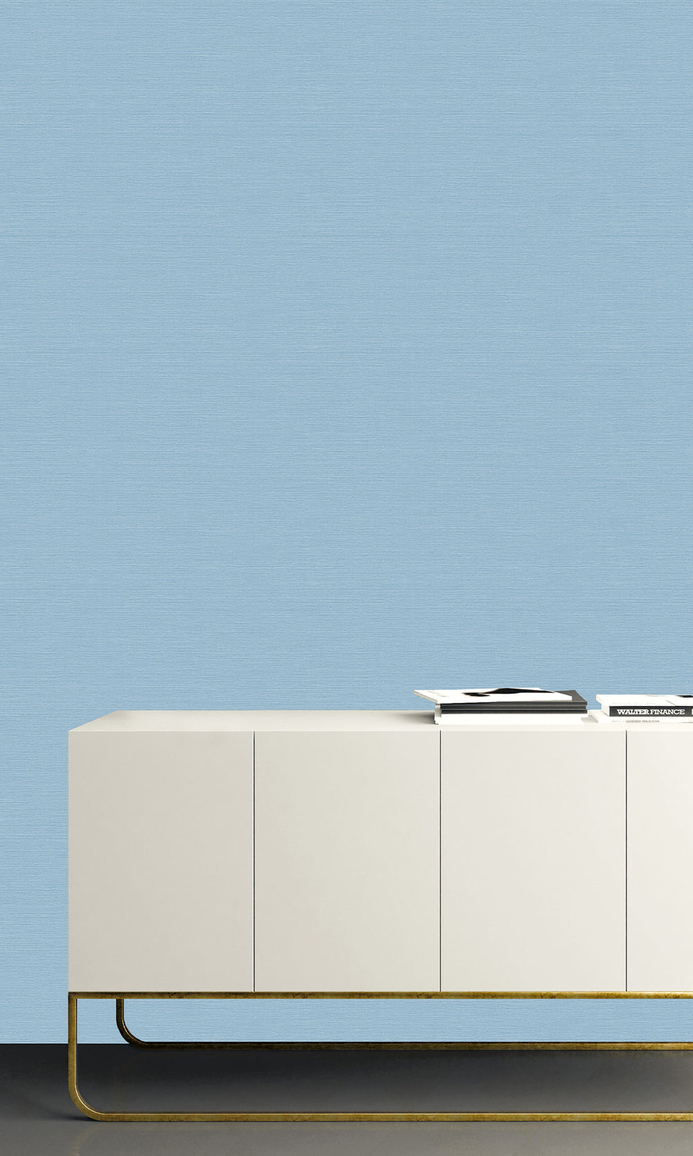 Serenity Blue Hemp Weave Textured Vinyl Commercial Wallpaper C7697