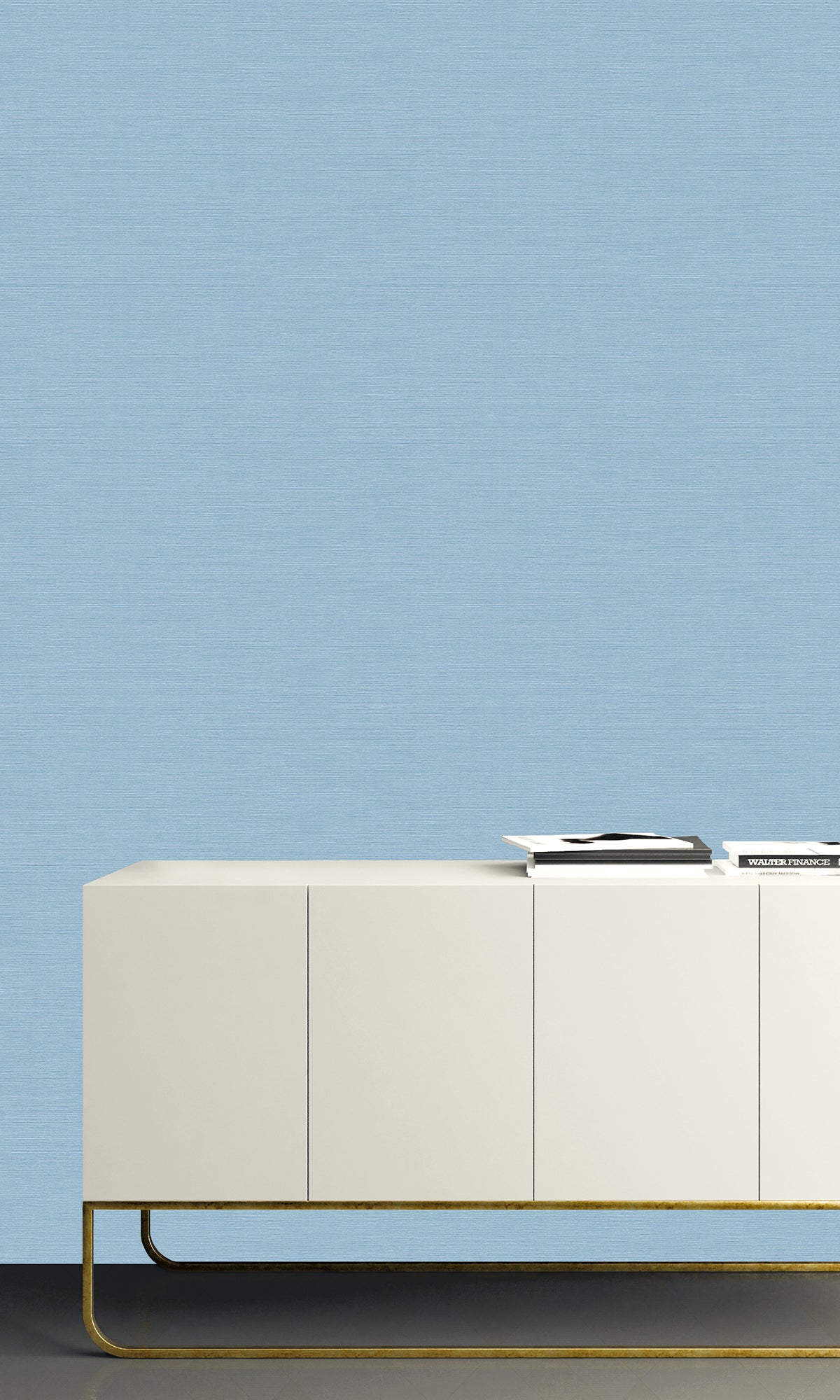 Serenity Blue Hemp Weave Textured Vinyl Commercial Wallpaper C7697