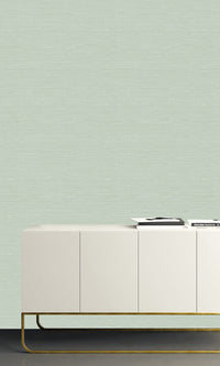 Tender Green Hemp Weave Textured Vinyl Commercial Wallpaper C7696