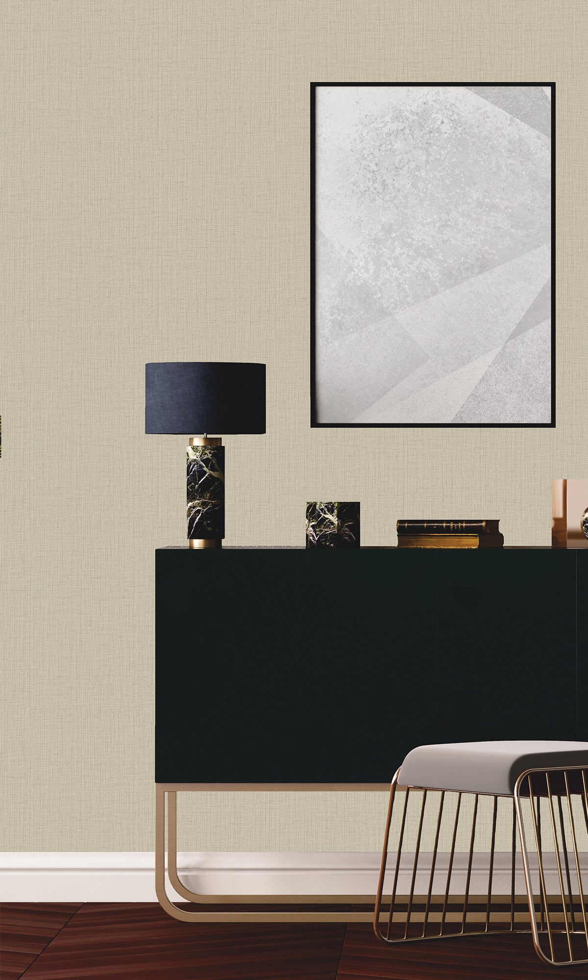 Warm Tea Fine Linen Weave Textured Vinyl Commercial Wallpaper C7698