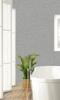 Gotham Plain Knit Textured Vinyl Commercial Wallpaper C7682