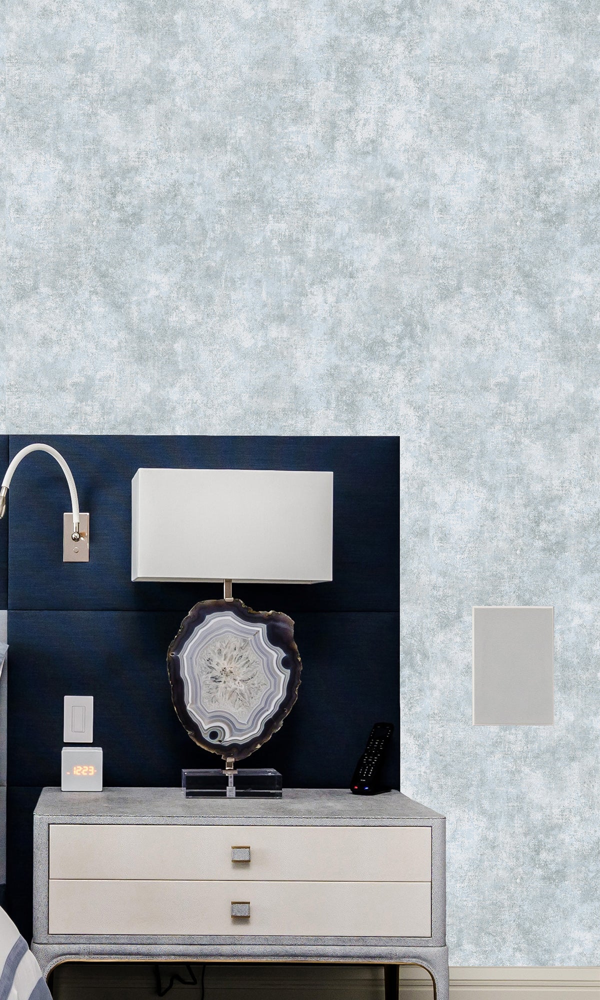 Carbon Faux Concrete Textured Vinyl Commercial Wallpaper C7684