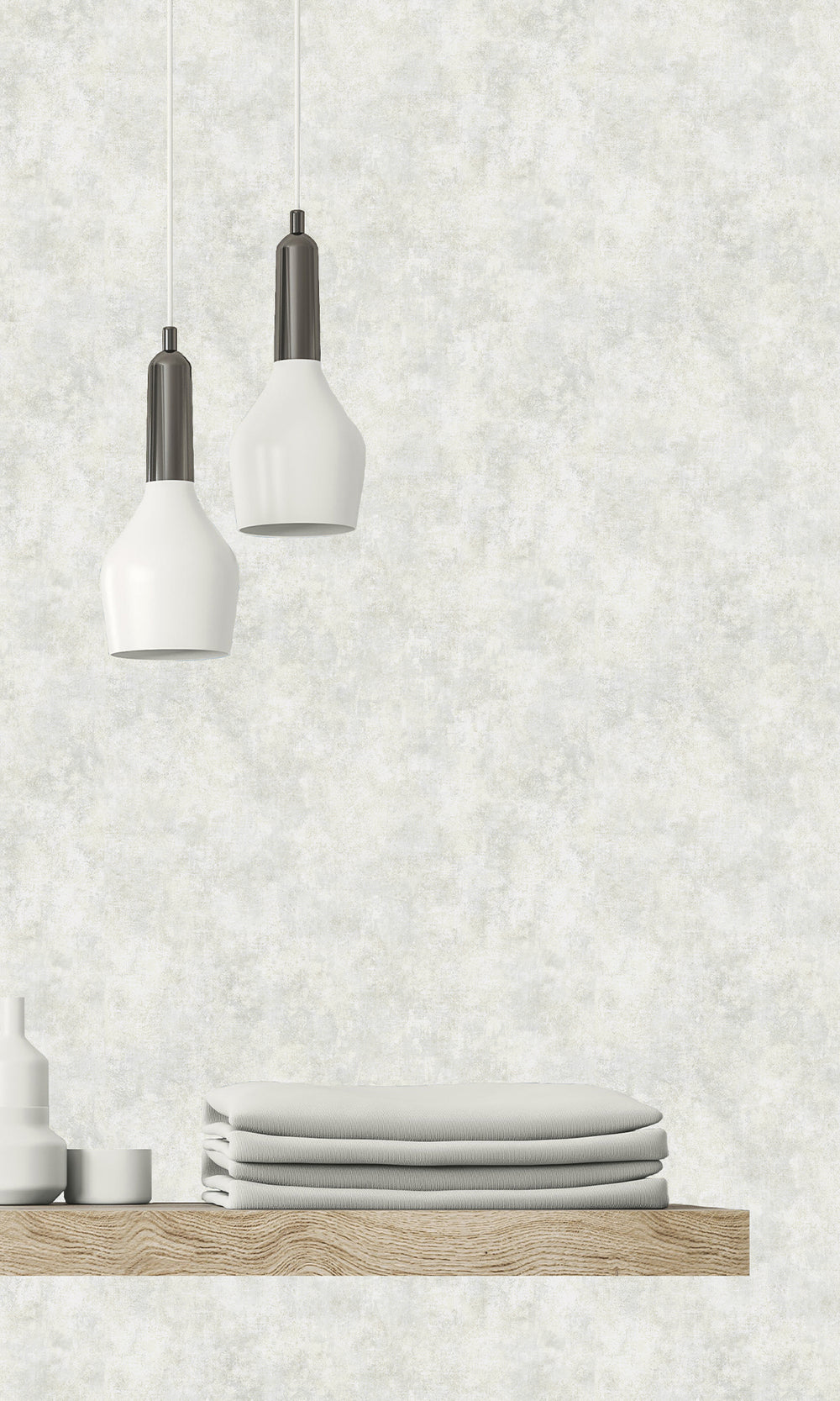 Soft Fog Faux Concrete Textured Vinyl Commercial Wallpaper C7683