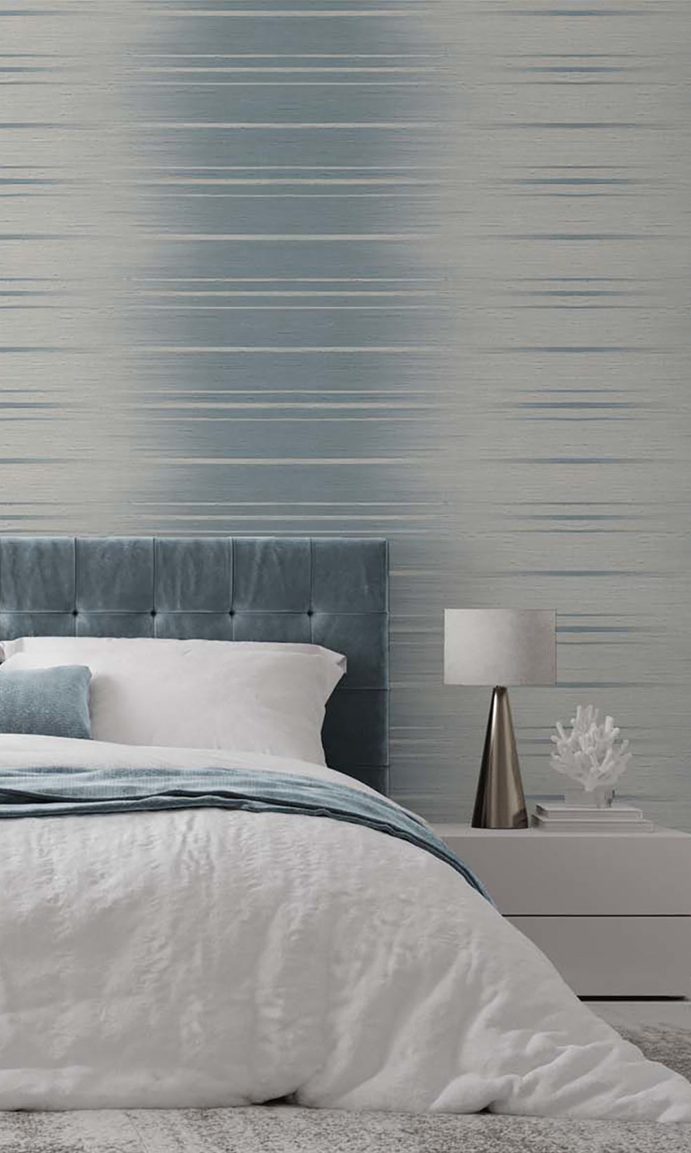 Offshore Striped Dual Tone Textured Vinyl Commercial Wallpaper C7646