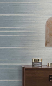 Offshore Striped Dual Tone Textured Vinyl Commercial Wallpaper C7646