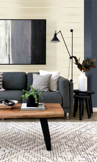 Nougat Striped Dual Tone Textured Vinyl Commercial Wallpaper C7644