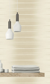 Nougat Striped Dual Tone Textured Vinyl Commercial Wallpaper C7644