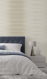 Nougat Striped Dual Tone Textured Vinyl Commercial Wallpaper C7644