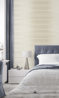 Nougat Striped Dual Tone Textured Vinyl Commercial Wallpaper C7644