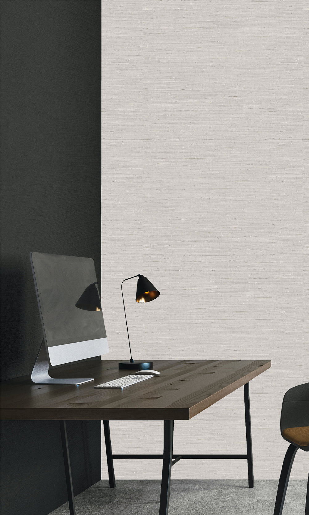 White Truffle Horizon Plain Textured Vinyl Commercial Wallpaper C7651