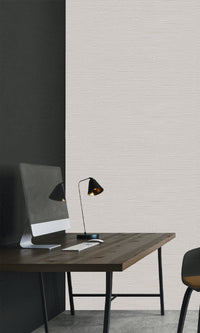White Truffle Horizon Plain Textured Vinyl Commercial Wallpaper C7651