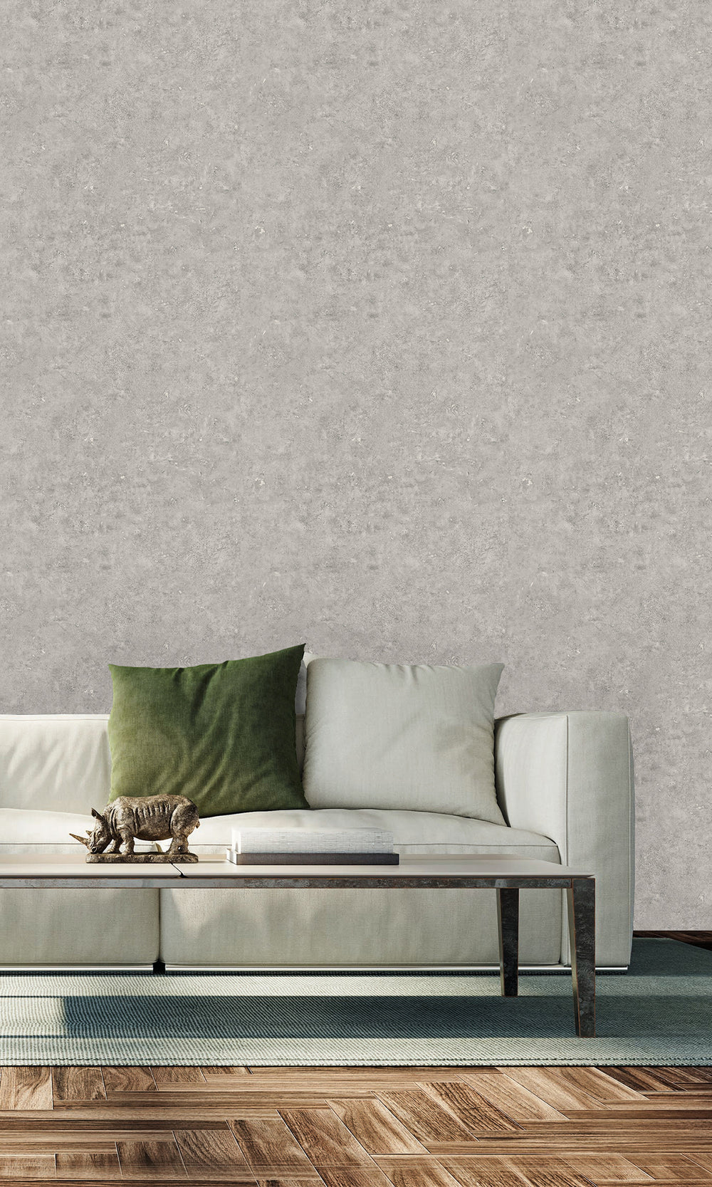 Paver Grey Faux Cement Textured Vinyl Commercial Wallpaper C7643