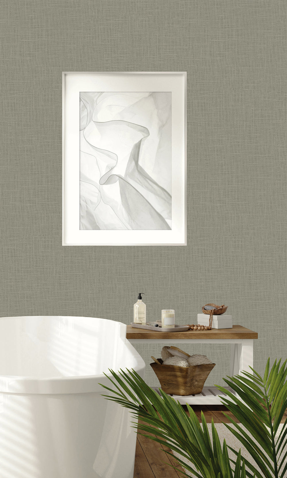 Thicket Faux Linen Textured Vinyl Commercial Wallpaper C7658