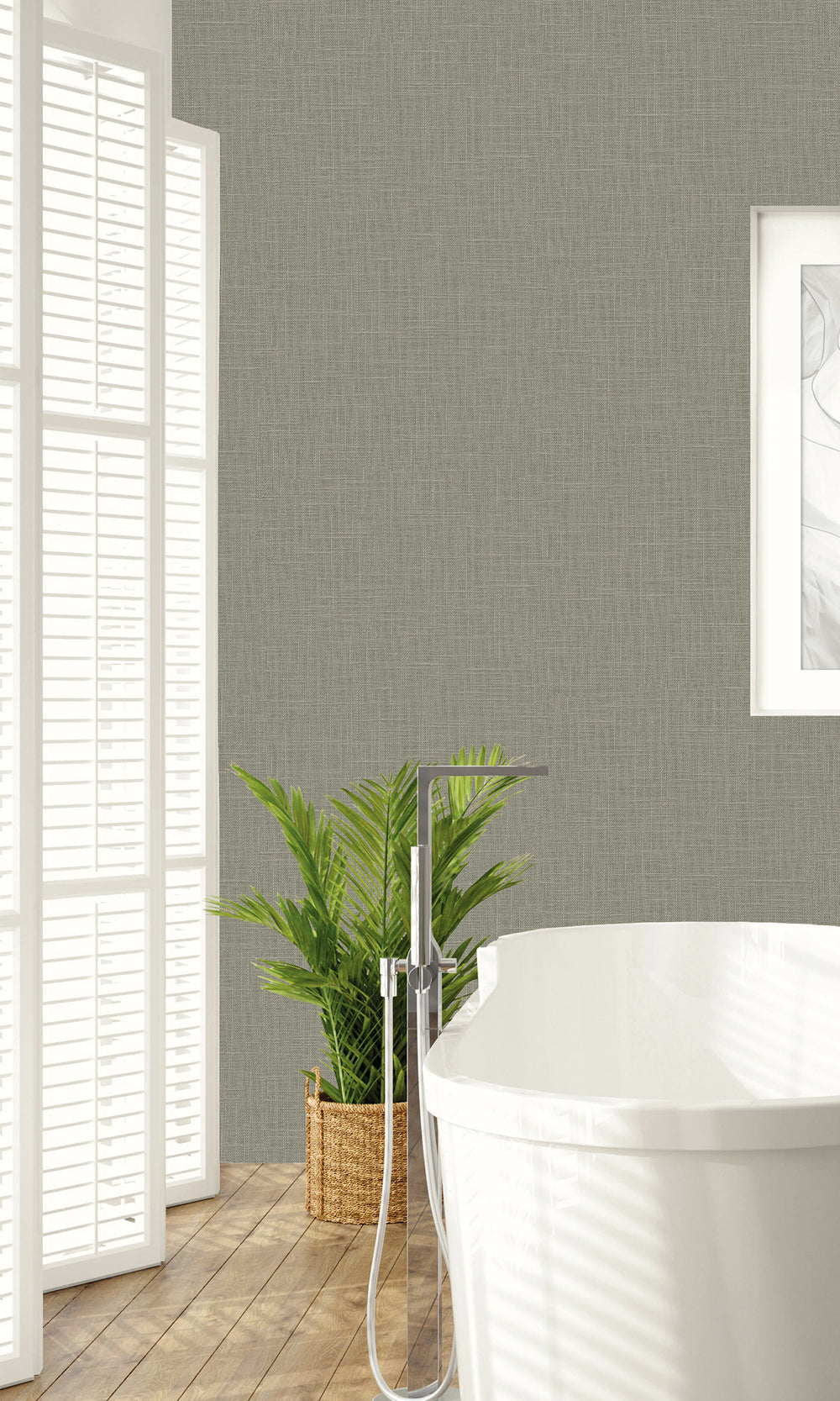 Thicket Faux Linen Textured Vinyl Commercial Wallpaper C7658