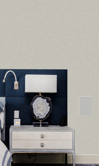 Smoked Oyster Faux Linen Textured Vinyl Commercial Wallpaper C7654