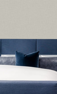 Smoked Oyster Faux Linen Textured Vinyl Commercial Wallpaper C7654