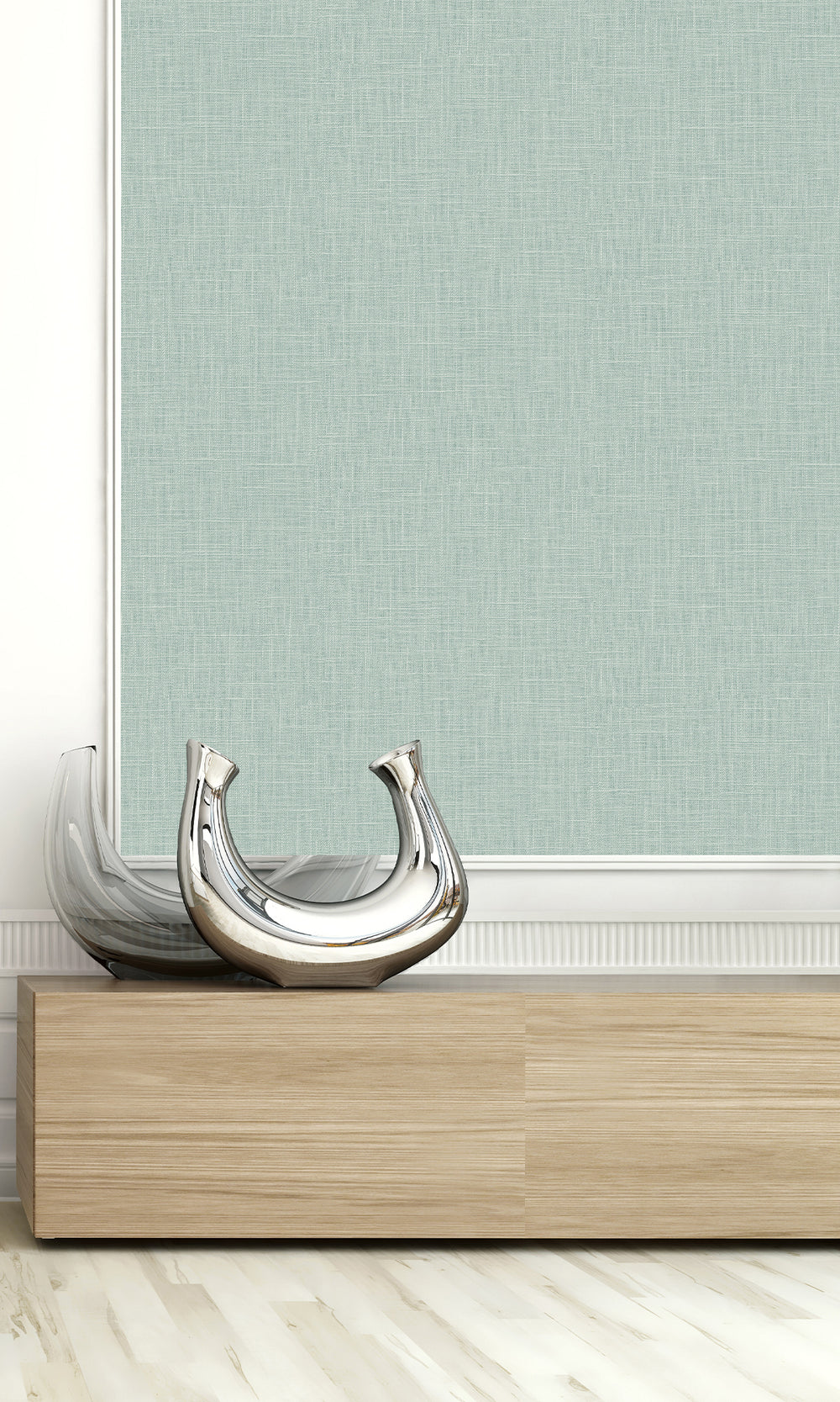 Minted Faux Linen Textured Vinyl Commercial Wallpaper C7656