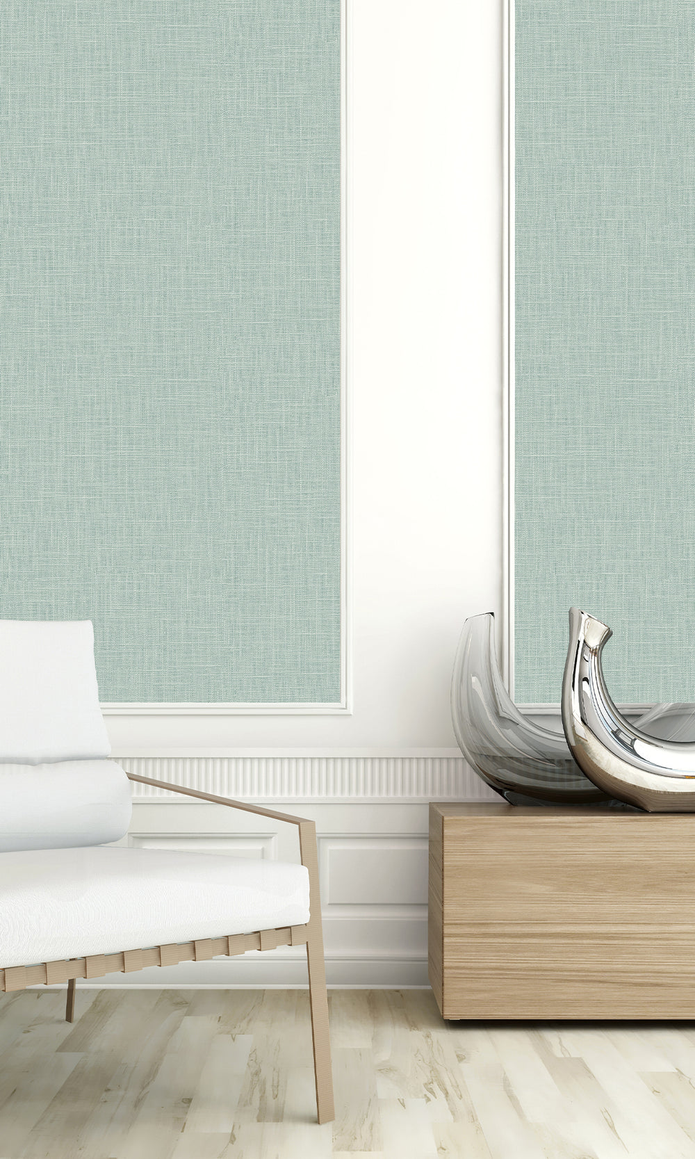 Minted Faux Linen Textured Vinyl Commercial Wallpaper C7656
