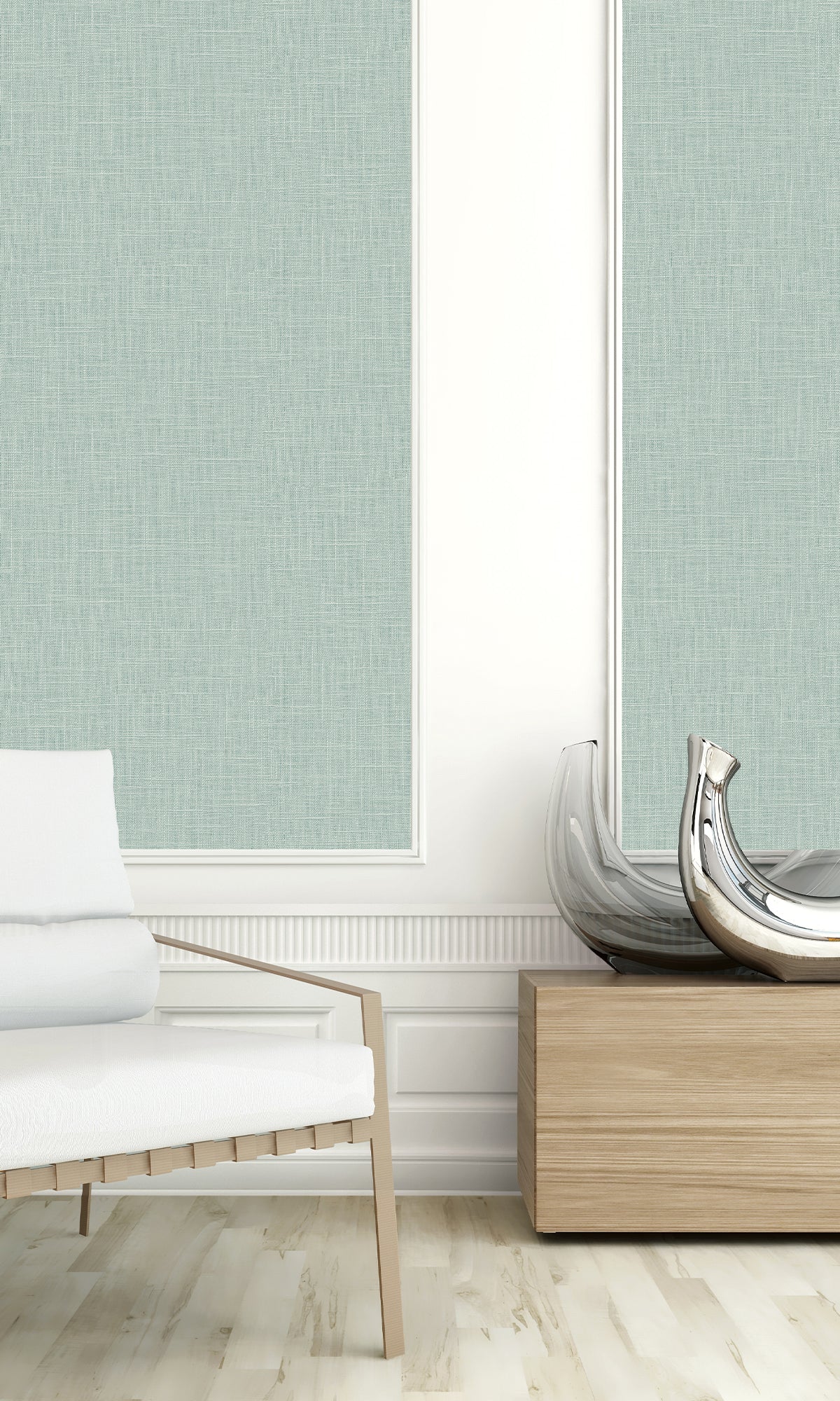 Minted Faux Linen Textured Vinyl Commercial Wallpaper C7656