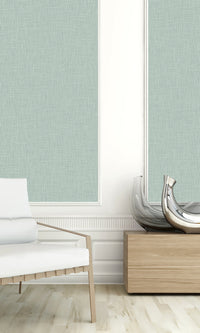 Minted Faux Linen Textured Vinyl Commercial Wallpaper C7656