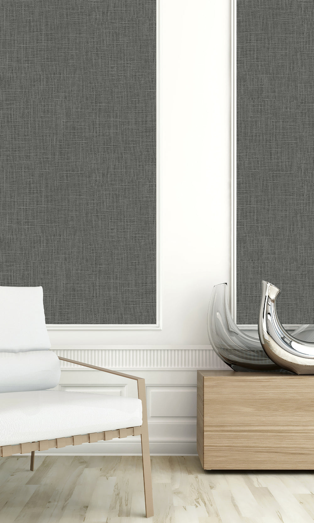 Bon Bon Faux Linen Textured Vinyl Commercial Wallpaper C7655