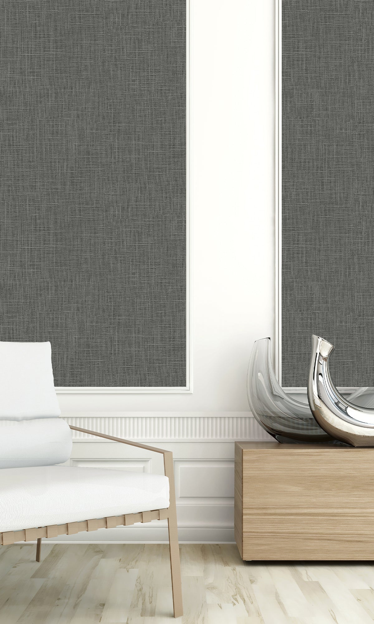 Bon Bon Faux Linen Textured Vinyl Commercial Wallpaper C7655