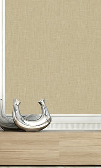 Sandstorm Faux Linen Textured Vinyl Commercial Wallpaper C7661