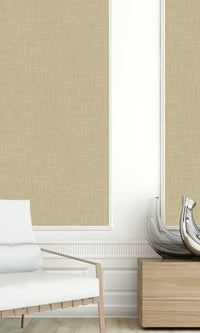 Sandstorm Faux Linen Textured Vinyl Commercial Wallpaper C7661