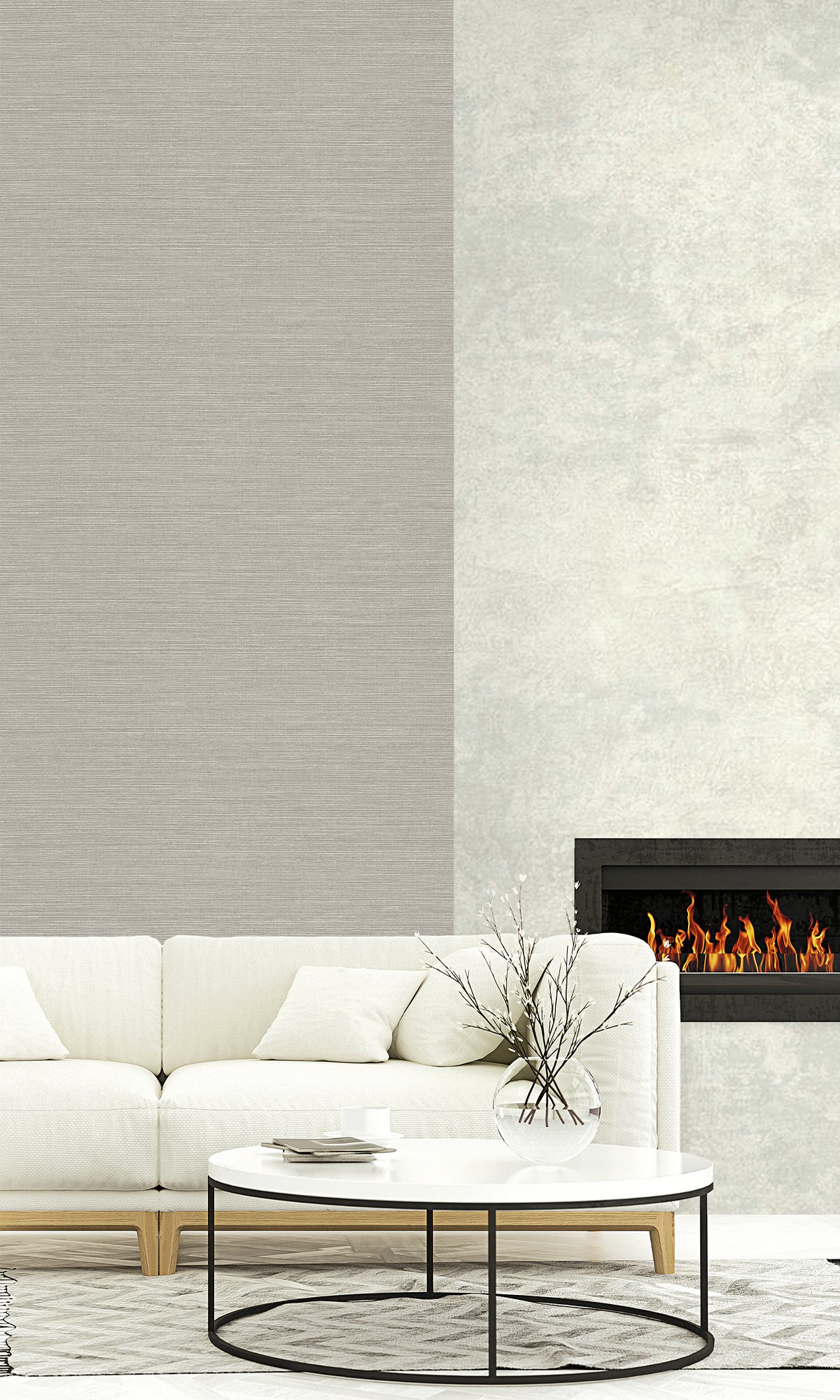 Spanner Sisal Effect Textured Vinyl Commercial Wallpaper C7675