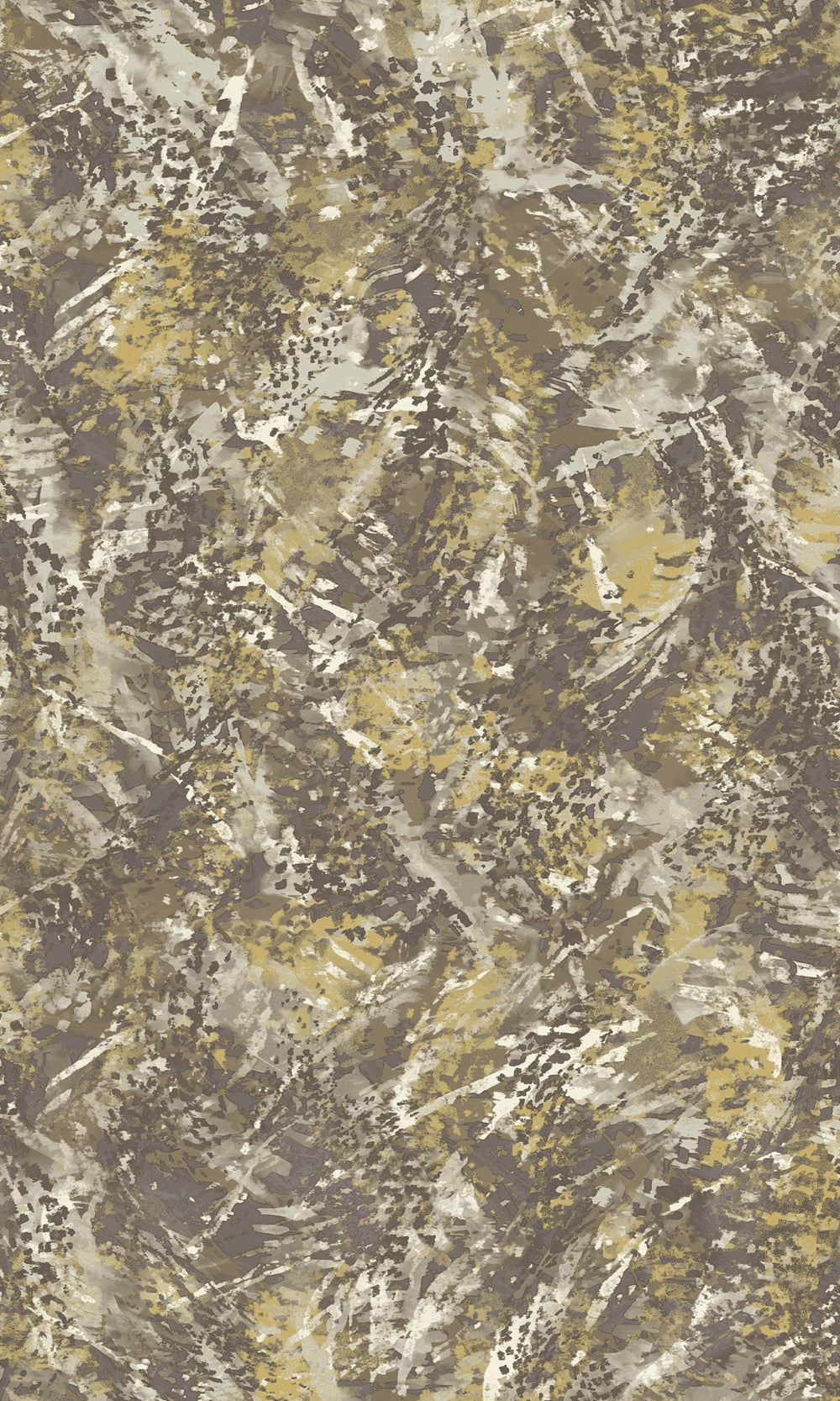 Chocolate Gold Feather Like Textured Abstract Wallpaper R8940