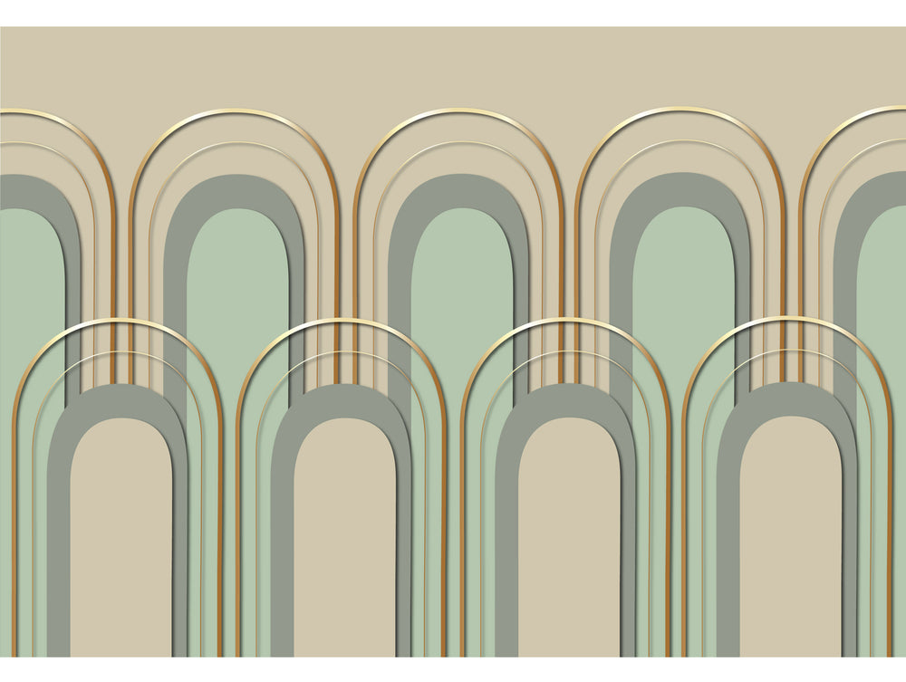 Colorful Arch Deco Mural Wallpaper M1355