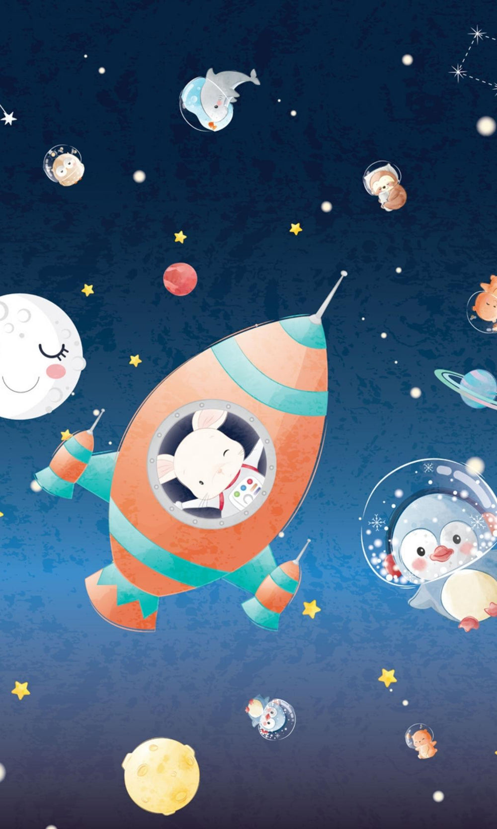 Colorful Astrology Planets Mural Wallpaper M1151-Sample