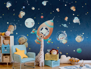 Colorful Astrology Planets Mural Wallpaper M1151