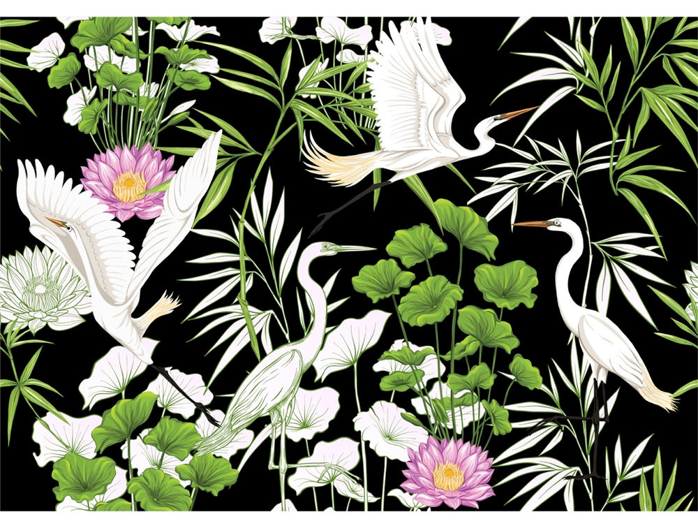 Colorful Botanical Garden Mural Wallpaper M1401