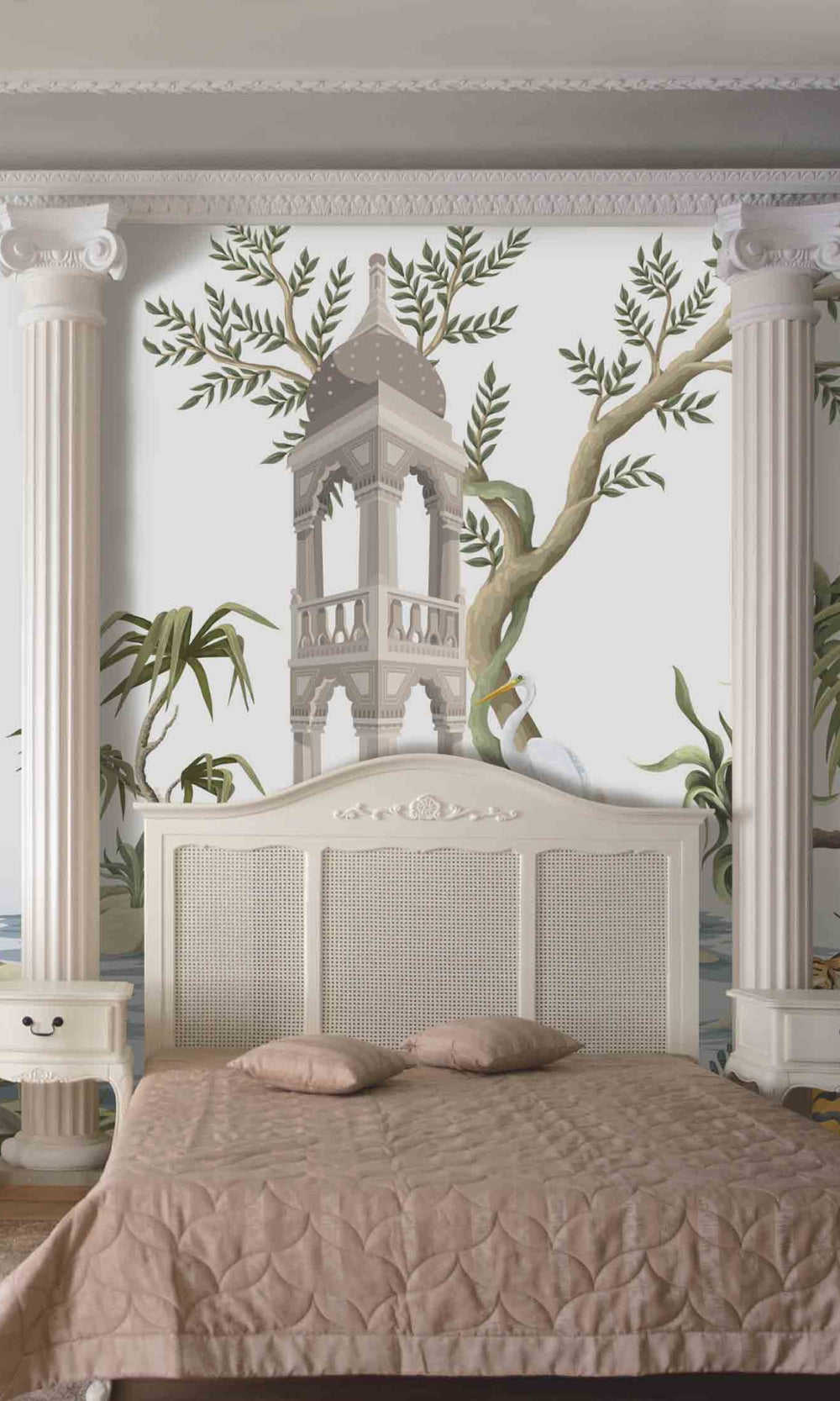 Colorful Chinoiserie Style Mural Wallpaper M1415-Sample