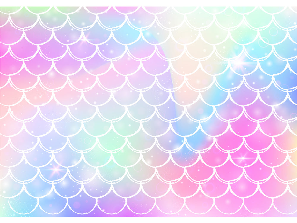Colorful Fish Tail Mural Wallpaper M1468