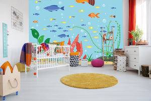 Colourful Fishes Mural Wallpaper M1201