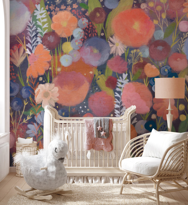 Colorful Full Bloom Mural Wallpaper M1299