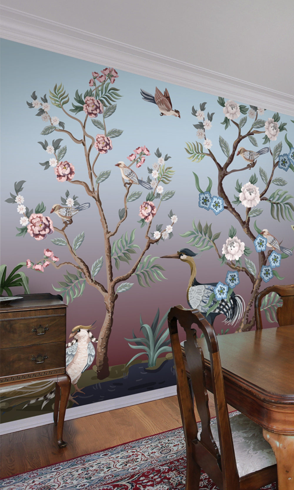 Colorful Garden Mural Wallpaper M1433-Sample