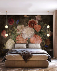 Colorful Luxurious Flowers spherical Composition Mural Wallpaper M1290