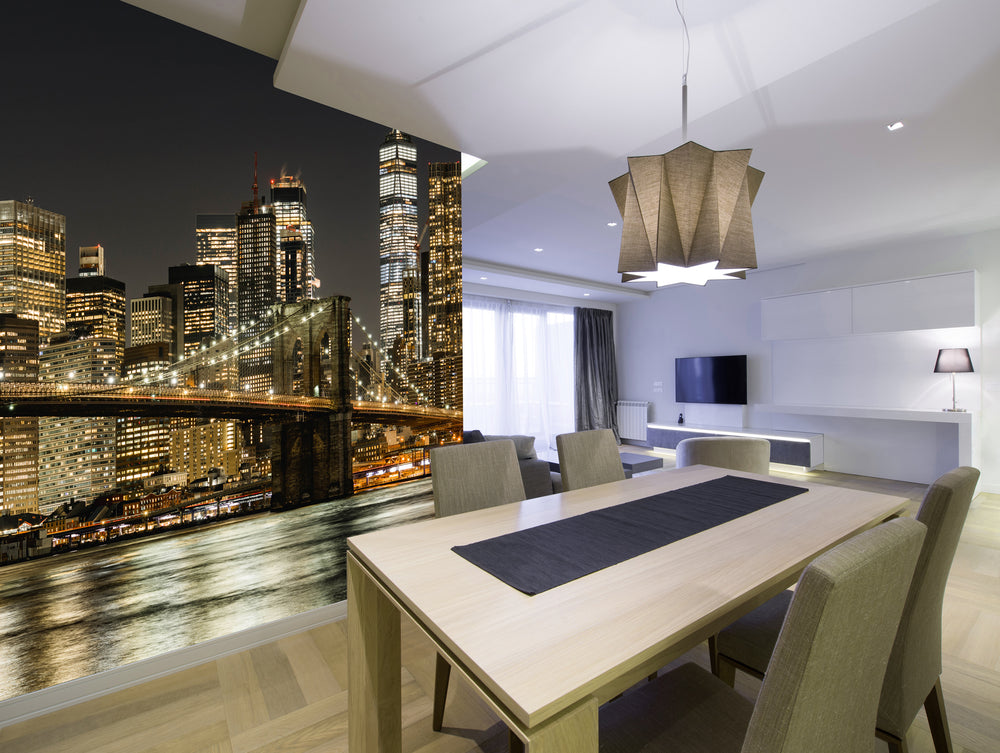 Colorful New York City Skyline Mural Wallpaper M1289