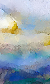Colourful Sky on Canvas Mural Wallpaper M1187