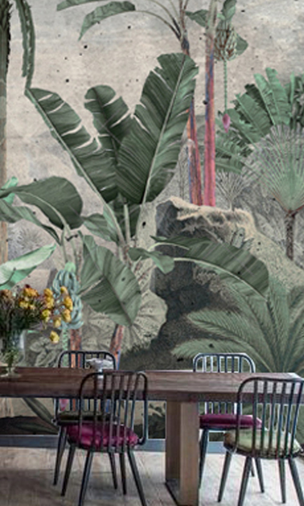 Colorful Tropical Rainforest Mural Wallpaper M1177