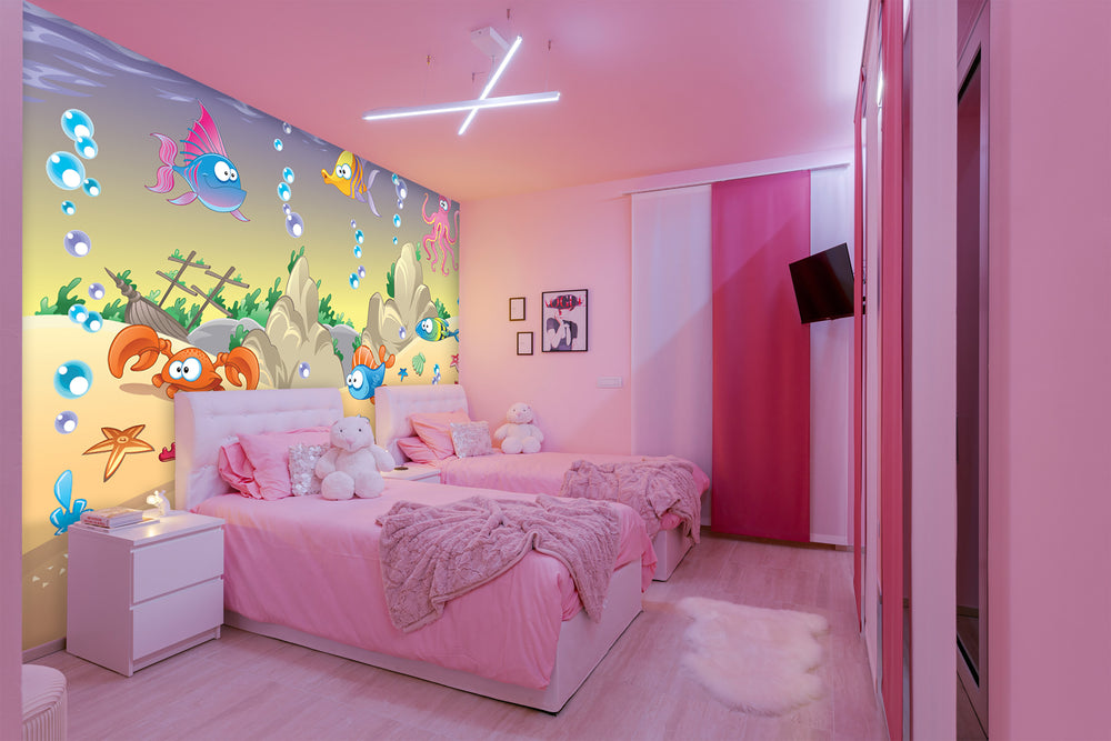 Colorful Underwater World Mural Wallpaper M1198
