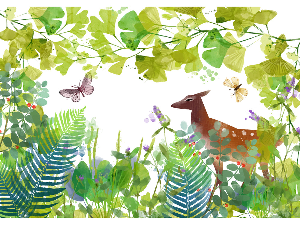 Colorful Wildlife Mural Wallpaper M1460