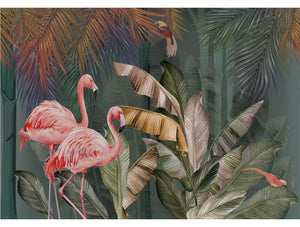 Colourful Tropical Jungle Mural Wallpaper M1302
