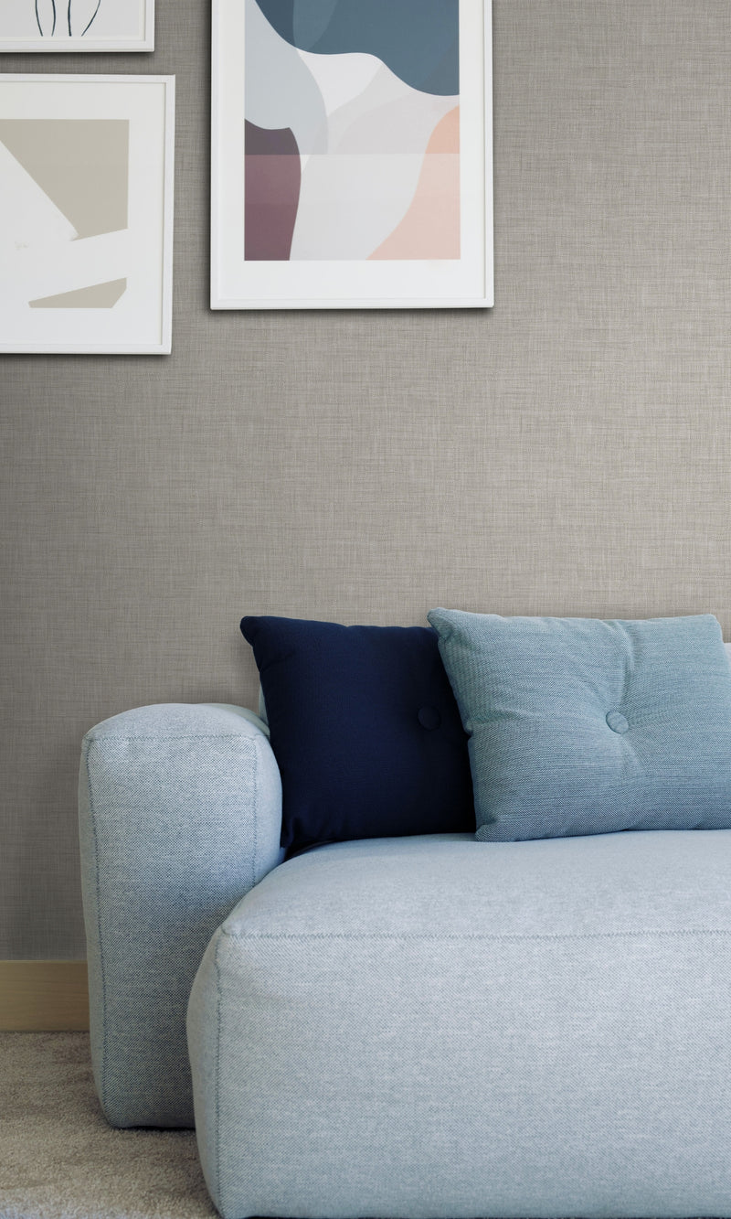 Cool Ash Plain Denim Like Textured Wallpaper R8527