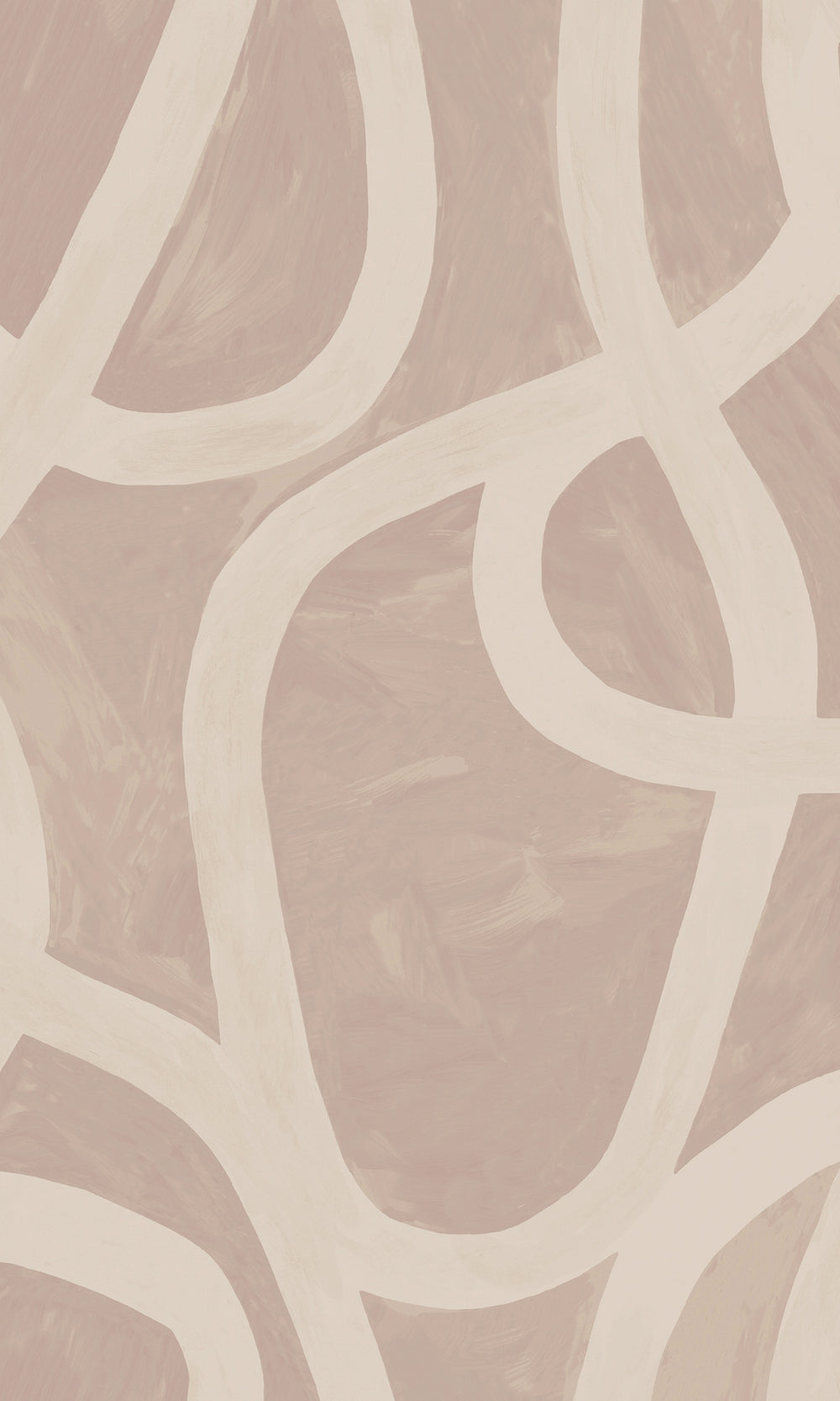 Coral Brushstroke Swirl Geometric Wallpaper R8266